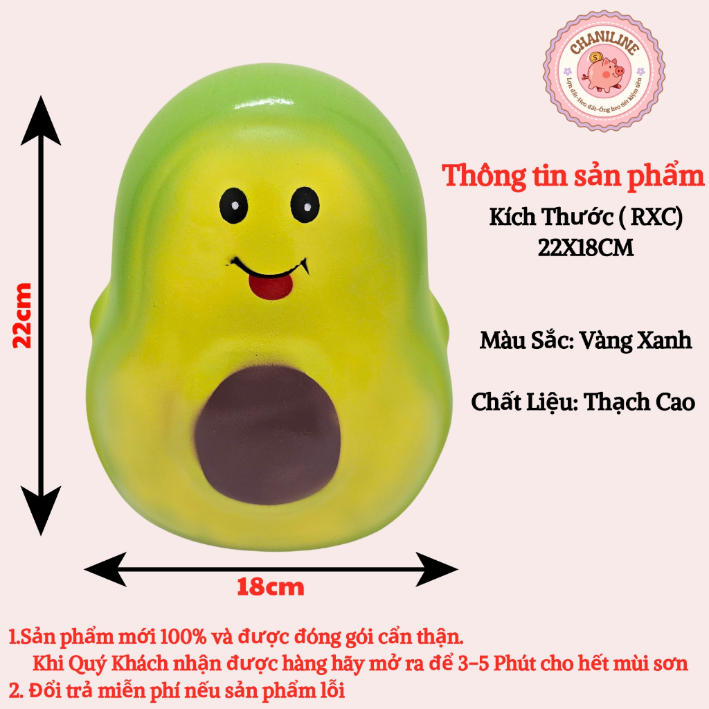 Heo Đất Lợn Đất Quả Bơ Cười Size To lỗ tròn đáng yêu cute Ống heo tiết kiệm tiền,trang trí,quà tặng
