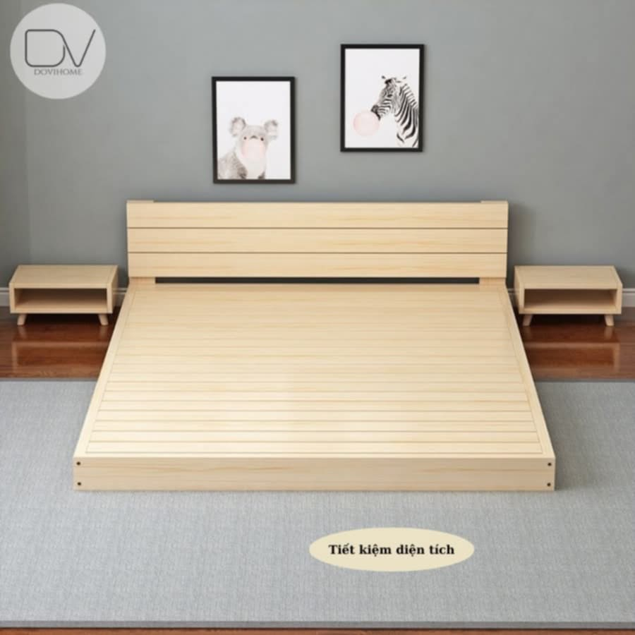 GIƯỜNG GỖ THÔNG TỰ NHIÊN – BỀN, ĐẸP, GIÁ TỐT!