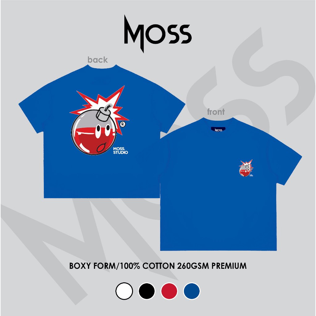 ÁO THUN BOXY 260GSM - "THE BOMB" -  BOXY FORM - CHẤT COTTON 100% 260GSM PREMIUM MOSS.STU