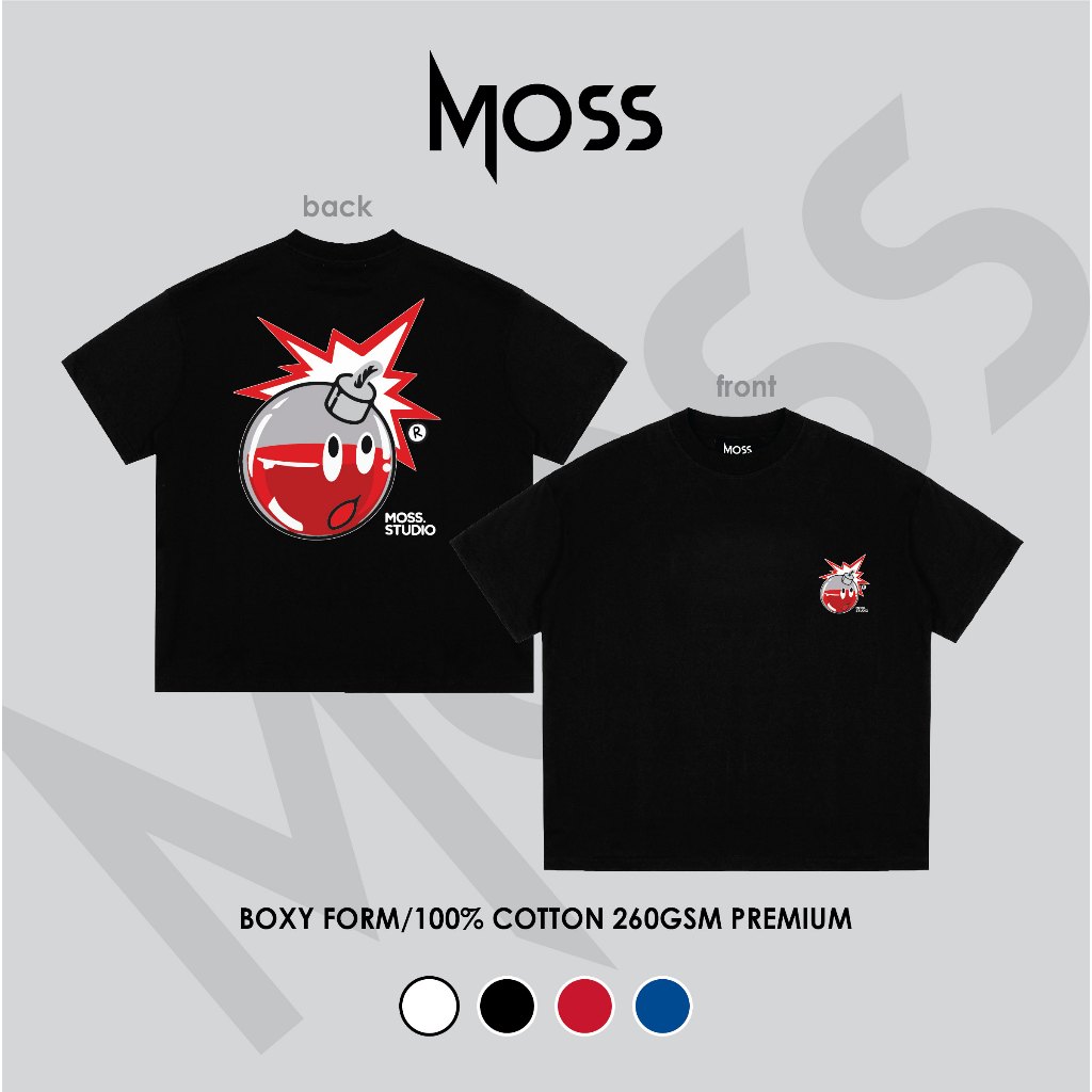 ÁO THUN BOXY 260GSM - "THE BOMB" -  BOXY FORM - CHẤT COTTON 100% 260GSM PREMIUM MOSS.STU