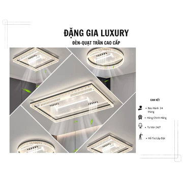 [ SALE 50% ] Quạt đèn ốp trần hiện đại mẫu mới 2025 | Quạt đèn không cánh xoay đảo 180 độ dành cho trần nhà thấp