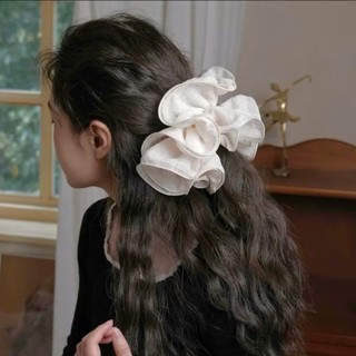 Scrunchies Cột Tóc Cỡ Lớn Nhiều Lớp Bồng Bềnh Retro Dễ Thương Size To