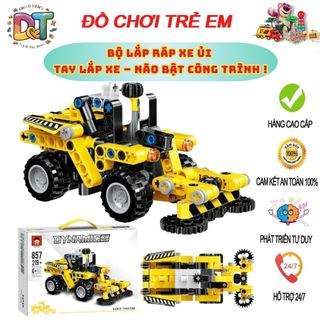 Bộ Lắp Ráp Xe Ủi Công Trình, Đồ Chơi Lắp Ghép Kỹ Thuật Cho Bé