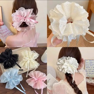 Scrunchies Dây Cột Tóc Ren Buộc Scrunchies 4 Lớp Dây Rút Tự Điều Chỉnh Dễ Thương Size To