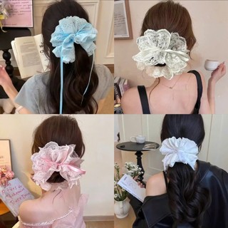 Scrunchies Dây Cột Tóc Ren Buộc Scrunchies 4 Lớp Dây Rút Tự Điều Chỉnh Dễ Thương Size To