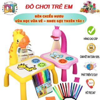 Bàn vẽ thông minh có đèn chiếu ảnh màu sắc nét, vui nhộn cho bé tập tô, tập vẽ tranh theo hình