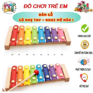 Đồ chơi Đàn Piano Xylophone gỗ 8 thanh quãng - Đồ chơi âm nhạc  tiếng vang, 15 nốt cho bé