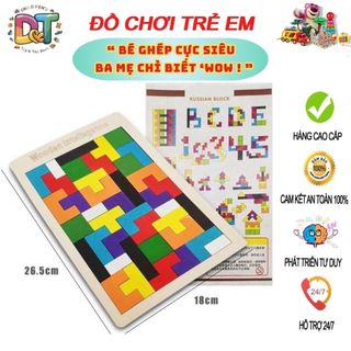 Bảng Ghép Hình Gạch Tetris Ghép Gạch Thông Minh Đồ Chơi Phát Triển Trí Tuệ Cho Bé