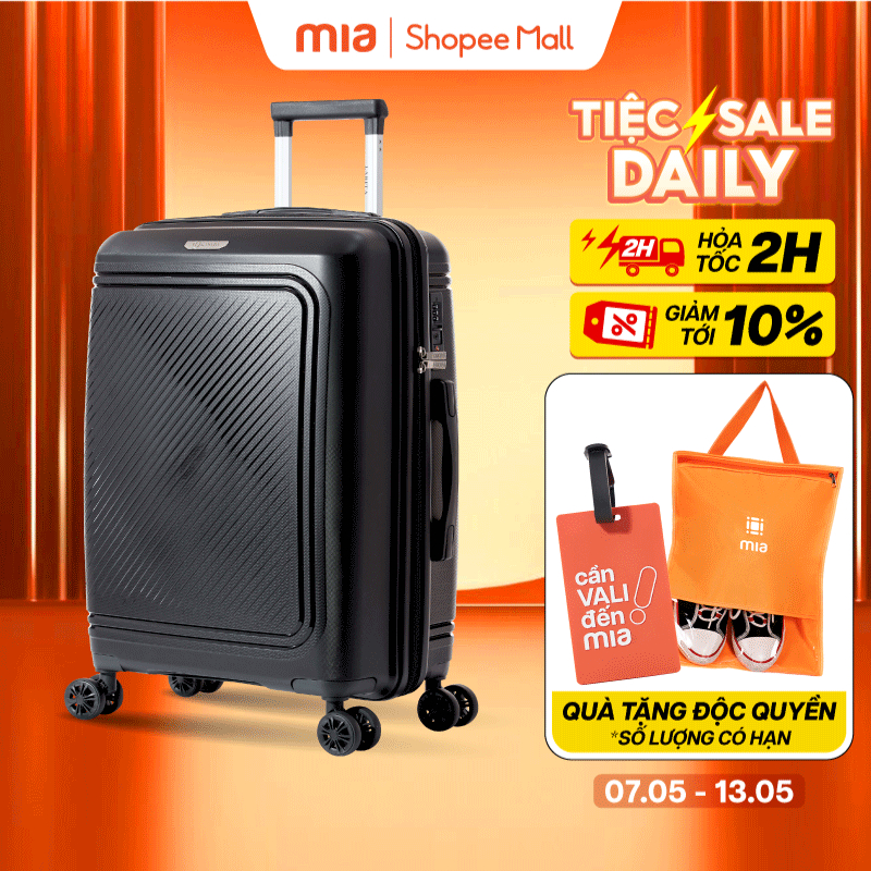 Ảnh Vali Kéo MIAvn Larita SOLY - Size 20/24/28, Nhựa PP Dẻo Siêu Bền, Hạn Chế Bể Vỡ, Bảo Hành Trọn Đời 1