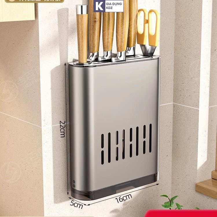 Ô - Kệ Đựng Gia Vị Nhà Bếp Dán Tường Inox 304 Không Khoan Đụchịu Lực Tốt