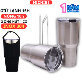 Ly giữ nhiệt 900ml HIlogi inox 304 nắp đậy kín , giữ nóng hơn 8 giờ , giữ lạnh 20 giờ , tặng full phụ kiện , chống xước