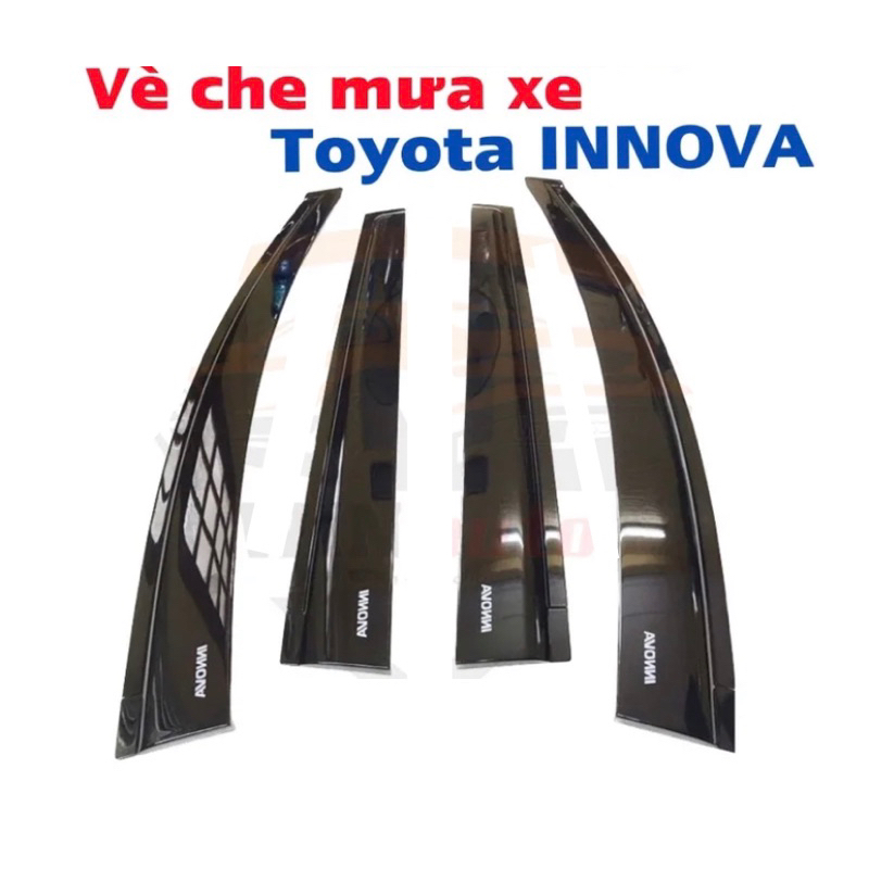 Vè che mưa xe Toyota innova 2017-2022 nhựa đen ABS hàng cao câp
