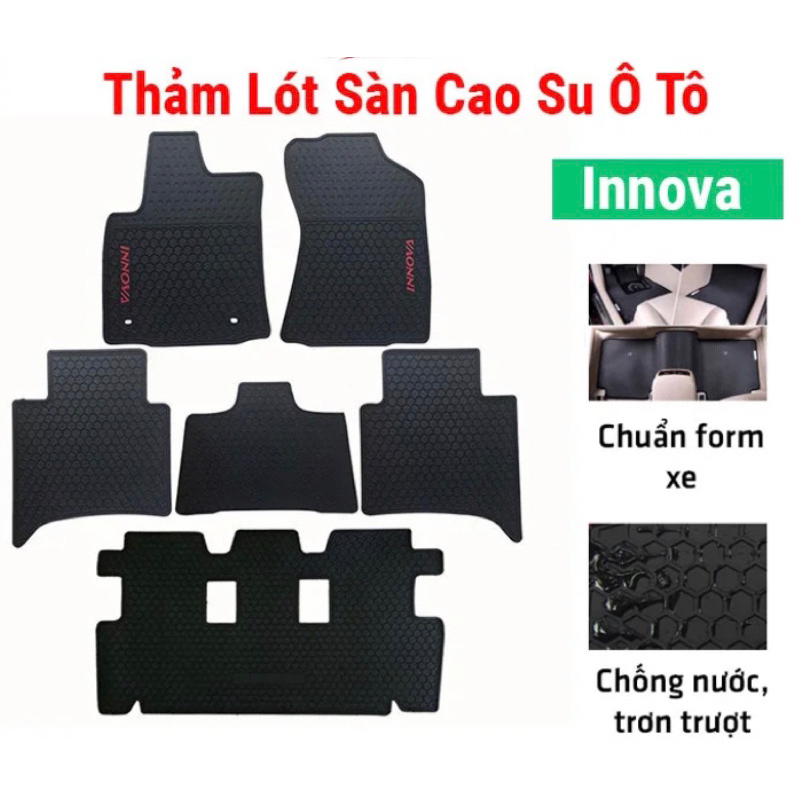 Thảm lót sàn xe Toyota innova 2017-2022 cao su đúc nguyên khối