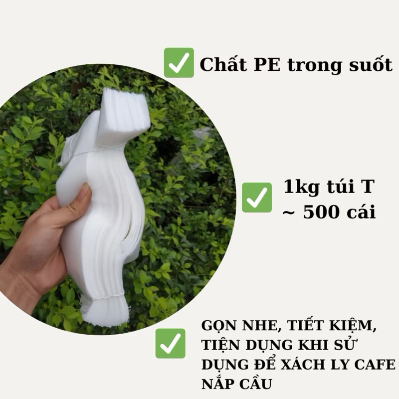 1KG Túi đựng cốc mang đi An Toàn - Tiện lợi