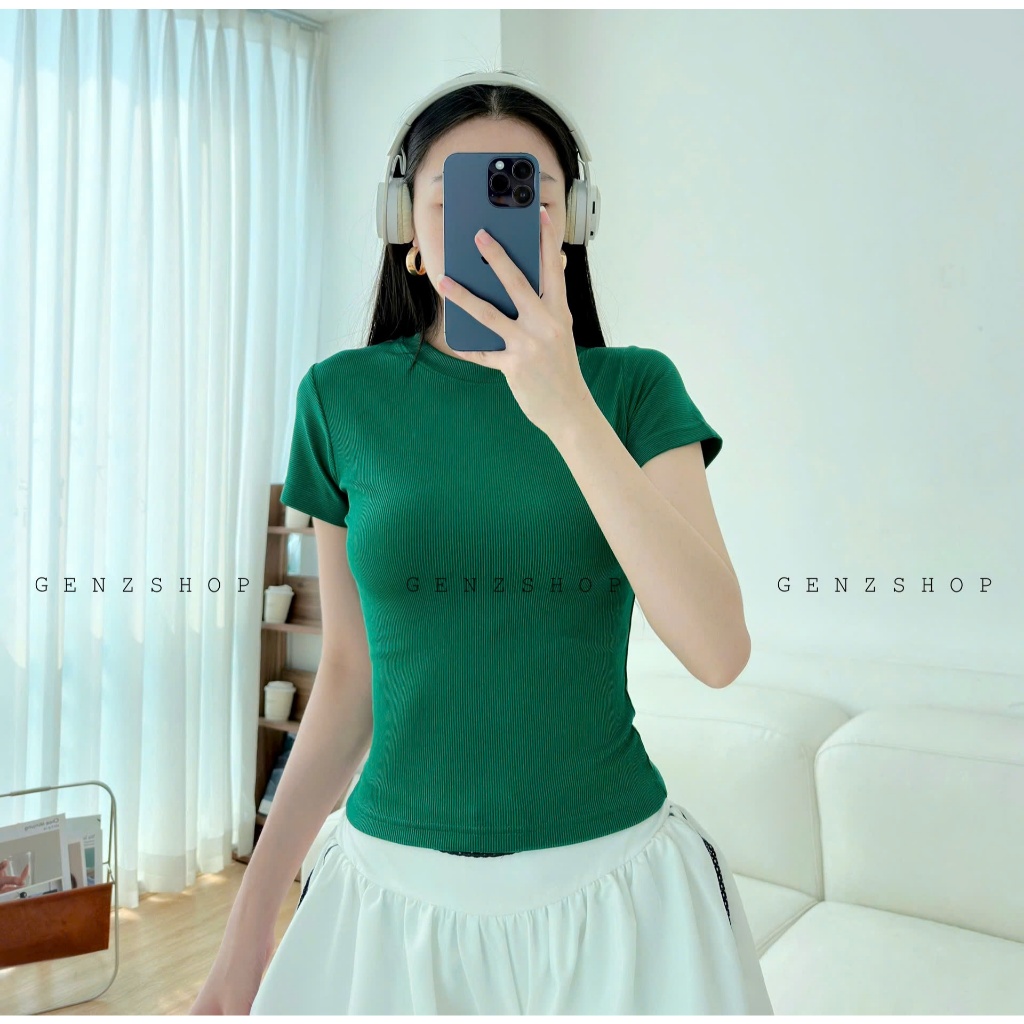 [ Deal xả kho ] ÁO THUN GENZ NỮ ÔM TRƠN BASIC CHẤT TĂM HÀN