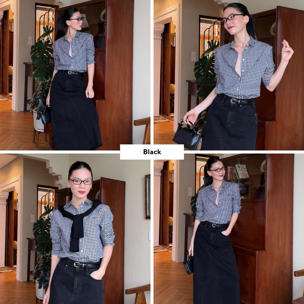Ảnh TheBlueTshirt - Áo sơ mi tay dài phom regular nữ - The A Classic Shirt - Women 4