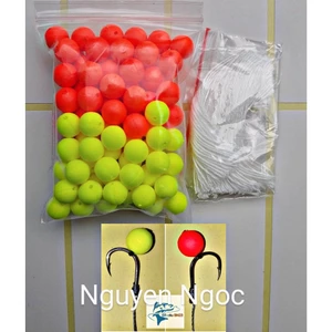 Túi 100 Hạt Bolie Lăng Xê 7,5 và 8,5mm. Tặng Kèm Dây Buộc Hạt. Boli, Sốp Lăng Xê, Xốp Lăng Xê.