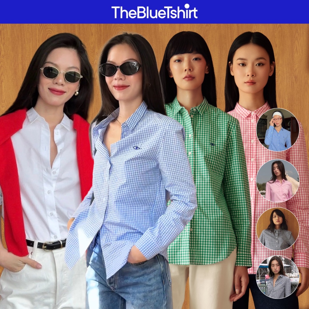 Ảnh TheBlueTshirt - Áo sơ mi tay dài phom regular nữ - The A Classic Shirt - Women 1