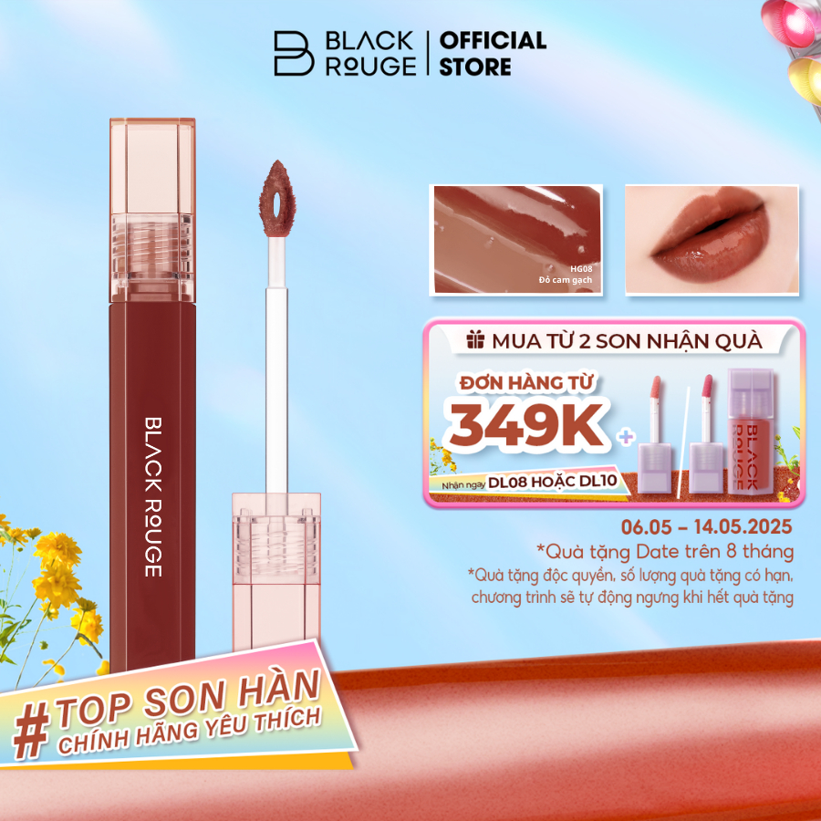 Ảnh Son bóng có màu Black Rouge Half N Half Water Glow Ver 2 31.2g 1