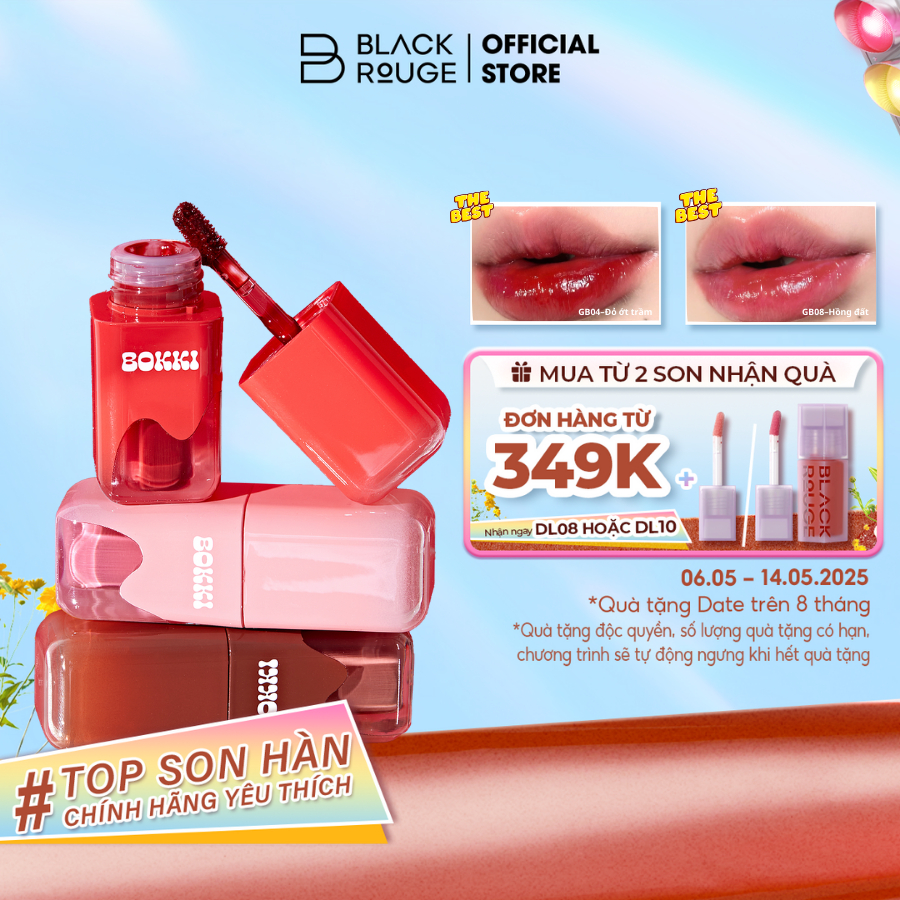 Ảnh Son Tint Black Rouge Glow Bokki Tint 49.1g 1