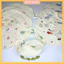 Set 5 Yếm hình chữ Cổ Vuông 6 lớp Ăn Dặm Chất vảii Xô Muslin Mềm Mịn Chống Thấm Cực Tốt Cho Bé