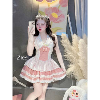 Váy yếm hoa nhí phối kẻ cực xinh 💯💝đi CHƠI, đi LÀM sang chảnh, xinh XINH đẹp tuyệt vời !!😘