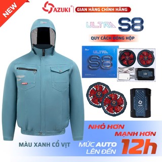 Bộ Áo Điều Hòa Azuki Ultra S8 Full Phụ Kiện 2025 SIÊU MÁT - SIÊU NHỎ GỌN - BH 12 Tháng Chính Hãng