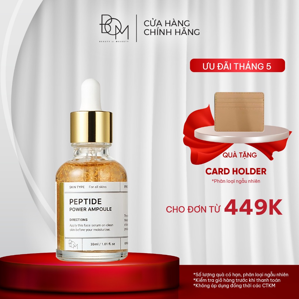 Ảnh Tinh chất cải thiện độ đàn hồi da làm sáng da BOM Peptide Power Ampoule 30ml 1