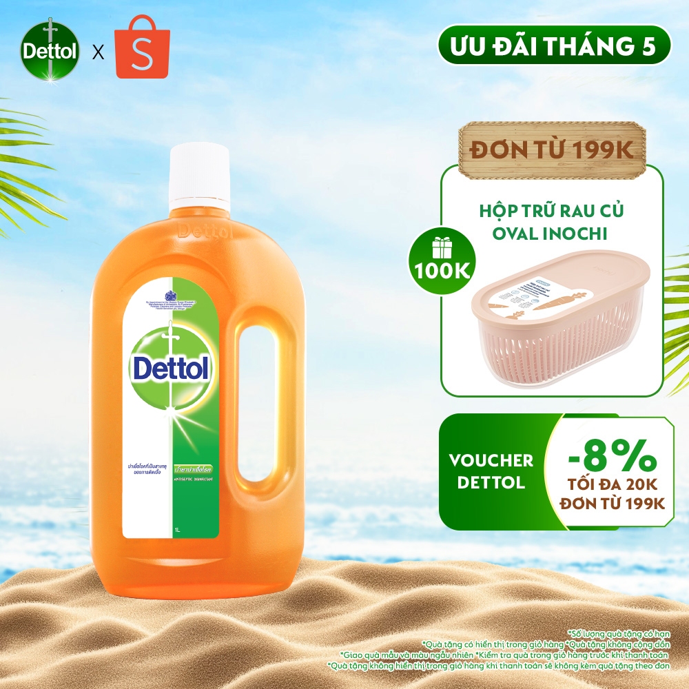 Ảnh Dettol Dung Dịch Diệt Khuẩn Khử Mùi Đa Năng, Chai 1L 1