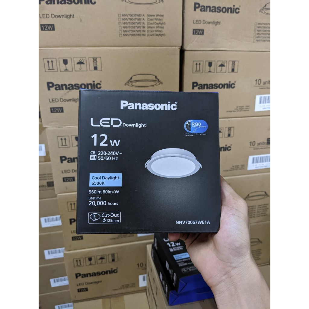 Ảnh Đèn LED âm trần Downlight Panasonic DN 2G Công suất 6W, 9W, 12W, Bảo hành 2 năm - lỗi 1 đổi 1 2