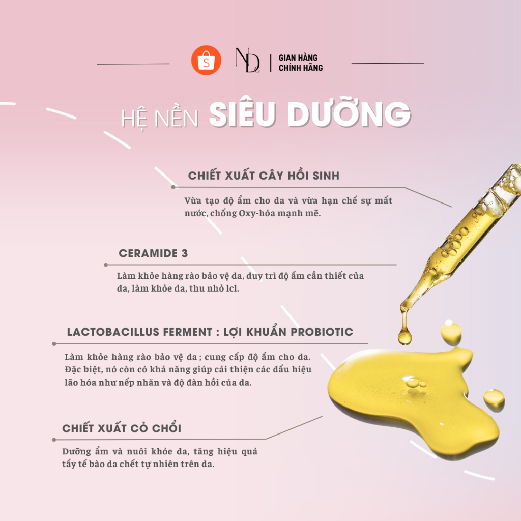 Serum BHA giảm mụn, tẩy tế bào chết hóa học, thu nhỏ lcl,... dùng cho Face & Body BHA ND 8% 5ml