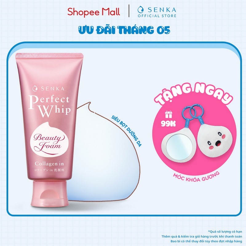 Review Sữa Rửa Mặt SENKA PERFECT WHIP Collagen In: Da Săn Chắc, Đàn Hồi Ngay Từ Bước Làm Sạch