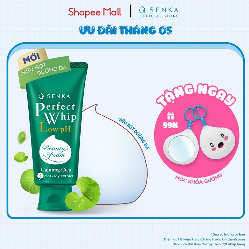 Ảnh Sữa Rửa Mặt Rau Má Sạch Sâu Lành Tính  SENKA PERFECT WHIP LOW pH CALMING CICA 100G 1