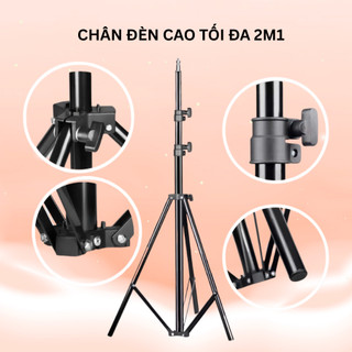 Đèn Livestream 26cm 33cm Kèm Chân 2m1 – Đèn LED 3 Màu Trợ Sáng Quay Video, Bán Hàng Online, Trợ Sáng Makeup