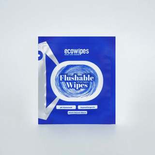 Combo 02 hộp 40 gói khăn ướt đi toilet có thể xả trong bồn cầu Flushable EcoWipes gói 1 tờ