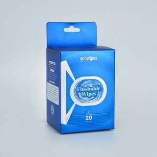 Combo 02 hộp 40 gói khăn ướt đi toilet có thể xả trong bồn cầu Flushable EcoWipes gói 1 tờ