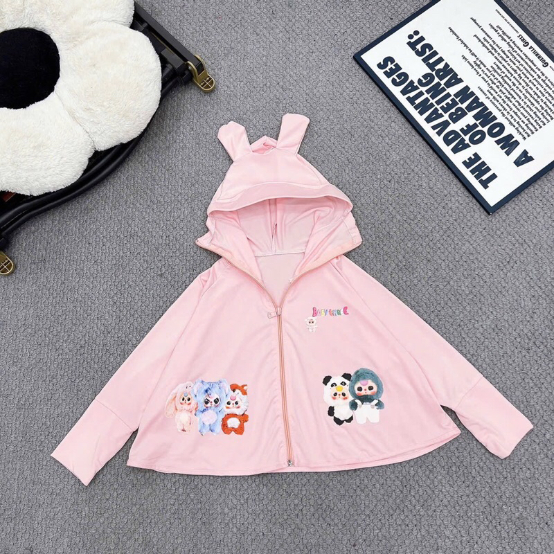 Áo Chống Nắng Thun Lạnh In Hình Baby Three Xinh Xỉu Cho Bé Yêu