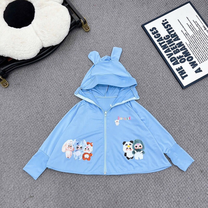 Áo Chống Nắng Thun Lạnh In Hình Baby Three Xinh Xỉu Cho Bé Yêu