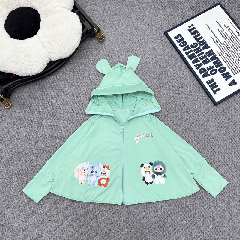 Áo Chống Nắng Thun Lạnh In Hình Baby Three Xinh Xỉu Cho Bé Yêu