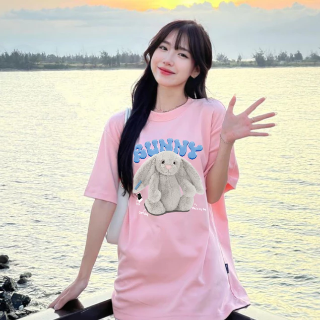 Áo Thun Unisex Tay Lỡ CARADLA Cotton Mềm Mịn Co Dãn Thoáng Mát Form Rộng thumbnail 6