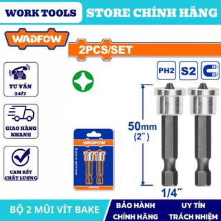 ĐỒ NGHỀ WADFOW BỘ 2 MŨI VÍT BAKE NỐI DÀI PH2x50MM WSV5602 / PH2x25MM WSV5601