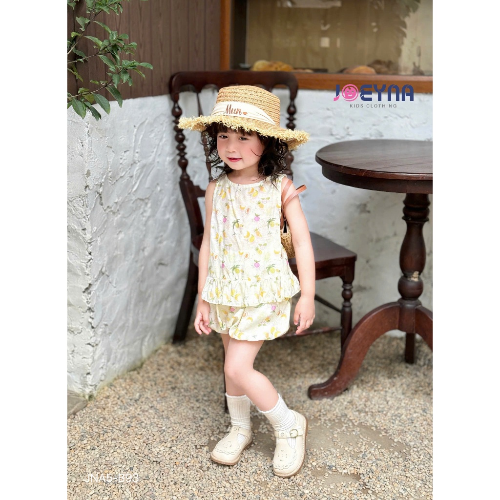Set bộ ba lỗ Joeyna B93 quần bí ngô siêu xinh cho bé