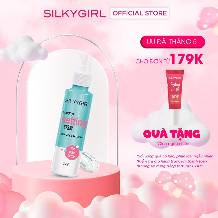 Ảnh Xịt Giữ Lớp Trang Điểm Lâu Trôi Silkygirl Makeup Setting Spray - Hydrate & Refresh 70ml 1