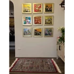 Tranh sơn mài Thanh Bình Lê hoa sen nền dát vàng/bạc size 30x30 cm thích hợp trang trí, làm quà tặng ý nghĩa — ảnh 1