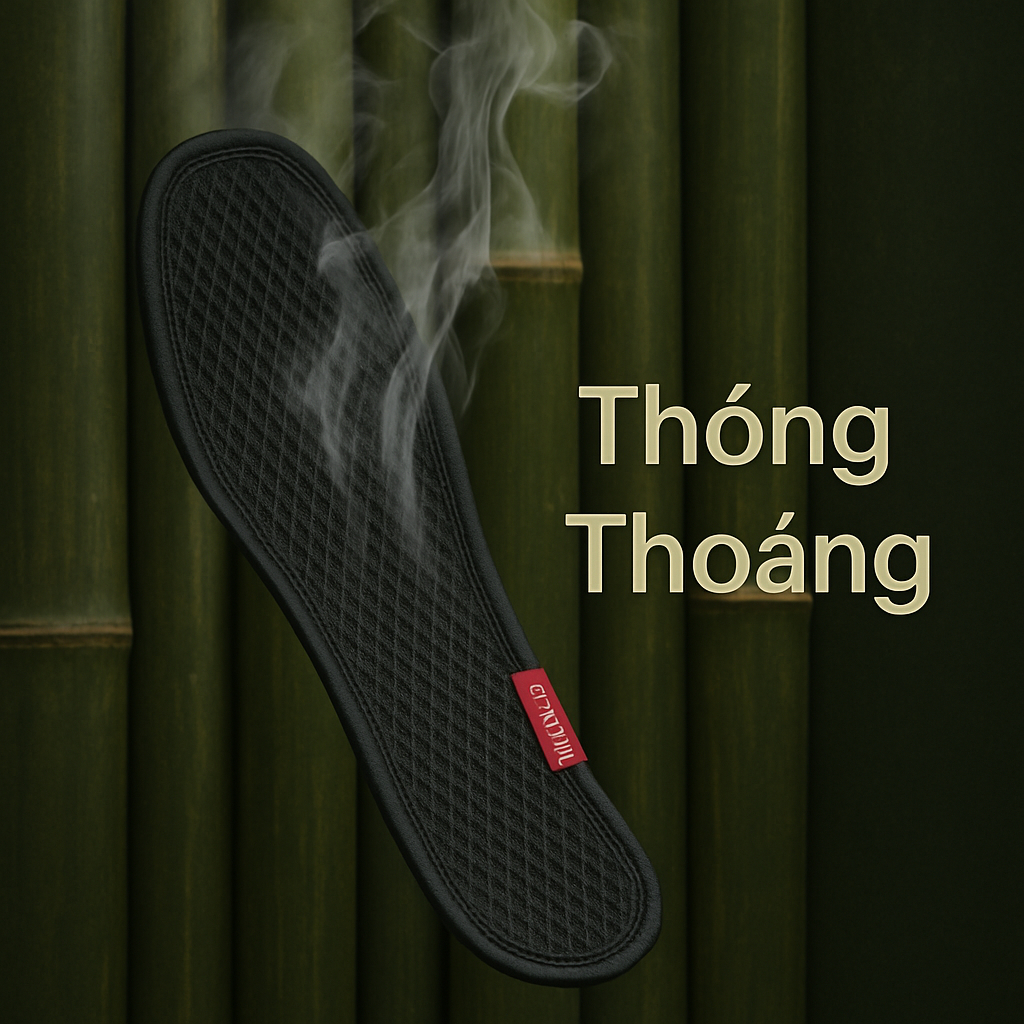 Lót giày khử mùi cho trẻ em sợi tre kháng khuẩn,lành tính cho bé