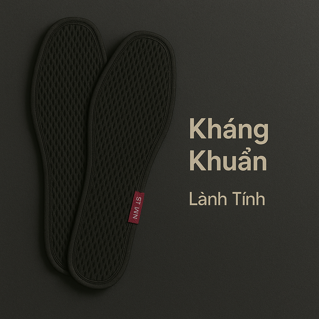 Lót giày khử mùi cho trẻ em sợi tre kháng khuẩn,lành tính cho bé