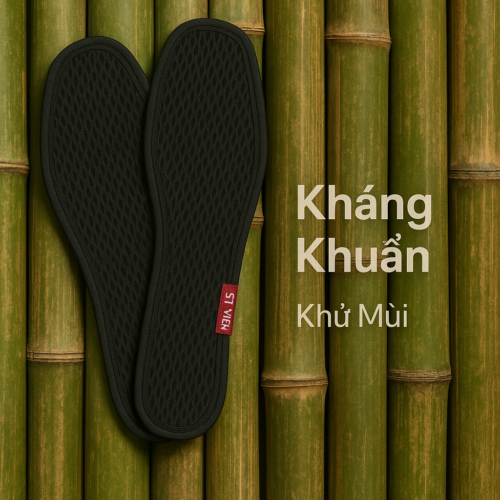 Lót giày khử mùi cho trẻ em sợi tre kháng khuẩn,lành tính cho bé