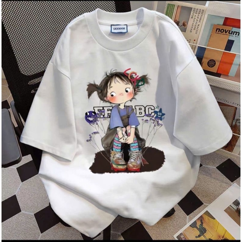Áo phông form rộng tay lỡ chất vải cotton , áo cổ tròn nam nữ unisex