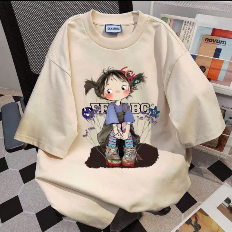 Áo phông form rộng tay lỡ chất vải cotton , áo cổ tròn nam nữ unisex