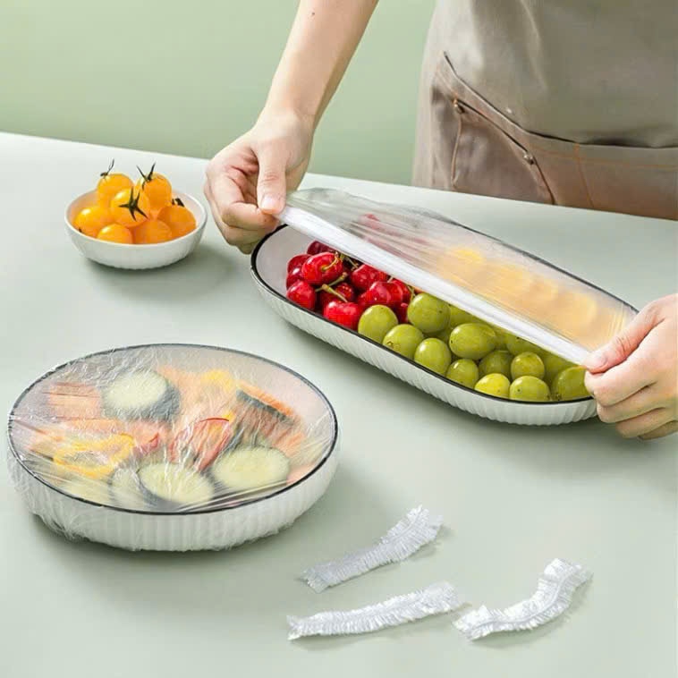 Hộp 100 Túi Bọc Thực Phẩm – Túi PE Cao Cấp, Siêu Dai, Đậy Kín Thực Phẩm, Giúp Giữ Nguyên Hương Vị Tự Nhiên, Tránh Hư Hỏn